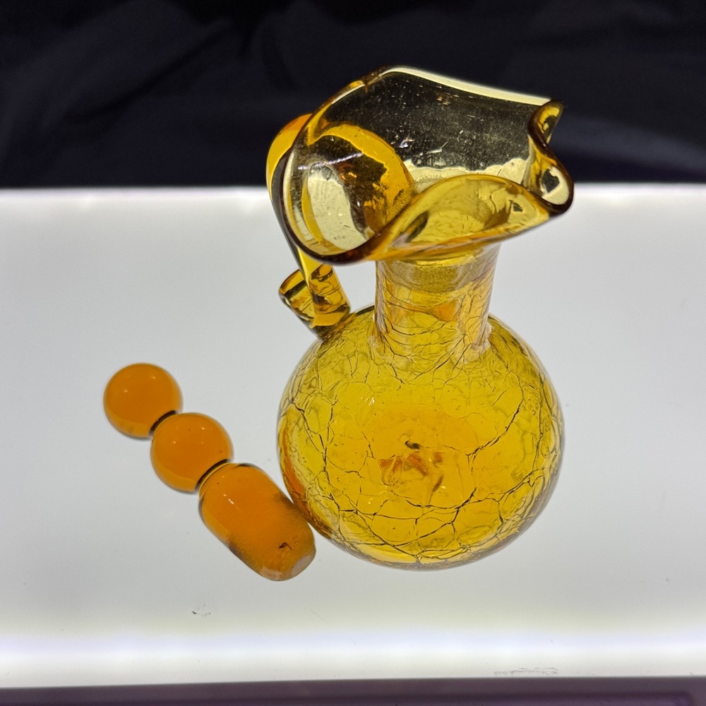 Vintage cruet blenko crackle pitcher - Picture 4 of 6